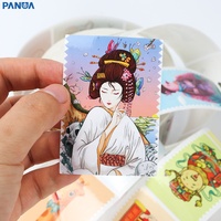 Rouleau d'autocollants de couleur privée, 1 rouleau, auto-adhésif imperméable, avec dessin animé