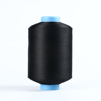 Filament de polyester texturé DTY 75D 36F semi-mat, teint en masse, noir, haute qualité, faible retrait, prix promotionnel
