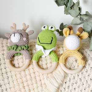 Fait à la main En Forme D'animal <span class=keywords><strong>Au</strong></span> <span class=keywords><strong>Crochet</strong></span> En Bois <span class=keywords><strong>Hochet</strong></span> <span class=keywords><strong>Anneau</strong></span> De Dentition Jouet Bébé <span class=keywords><strong>Anneau</strong></span> De Dentition - Product Image 5
