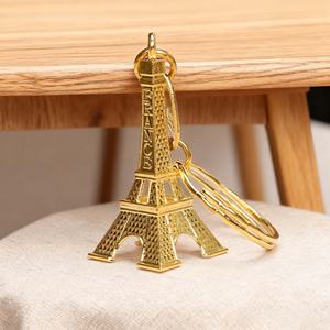 Porte-clés en métal 3D personnalisé, créatif, rétro, Tour Eiffel de Paris, petit coffret cadeau, pendentif pour sac, porte-clés personnalisé - Product Image 2