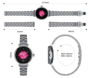2023 NEU MINI S901 Smart Watch 1,04 "AMOLED HD-Bildschirm für Frauen BT Call Fashion Design Luxus Lady Reloj Smartwatch