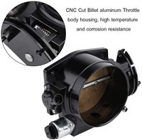 Nouveau corps de papillon de performance en aluminium CNC de 92 mm avec capteurs TPS et IAC pour collecteur d'admission 4 boulons LSX LS1 LS2 LS3 LS7 Noir/Argent
