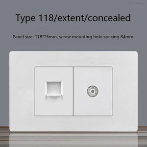 Interrupteur mural moderne, prise murale, prise TV et prise informatique pour la maison, le bureau et les hôtels - Product Image 4