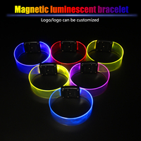 Bracelet LED à bouton-poussoir avec clignotement rapide/lent et sangle en TPU, idéal pour les concerts, les fêtes, les décorations et les accessoires de cheerleading