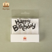 Bougies Lettres Colorées Personnalisées Joyeux Anniversaire Noël Pâques Nouvel An pour Fêtes Bars Maison