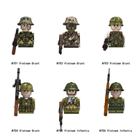 Bloques de Construcción Militares para Niños, Figuras de Acción en Miniatura de Soldados del Ejército, Marina y Fuerzas Aéreas de EE. UU. y la URSS de la Segunda Guerra Mundial, Regalos de Navidad para Niños