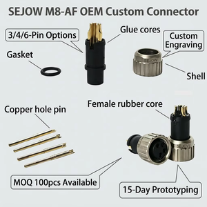 Connecteurs M5 M8 M9 M12 M16 M23 7/8 – Connecteur Métallique Étanche IP67 4-17 Broches Mâle/Femelle – Prise Aviation pour Câble de Capteur - Product Image 3