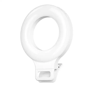 Anneau lumineux LED rechargeable 60 LED KD1835-C1125 pour téléphone, ordinateur portable et <span class=keywords><strong>tablette</strong></span>, 3 modèles, 3500-8500K, 5 niveaux de luminosité, fixation clip ABS, 500 mAh - Product Image 1
