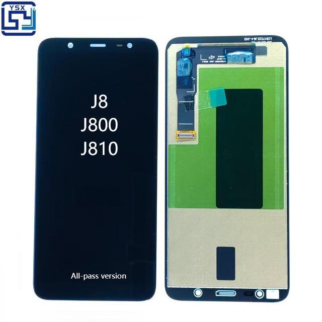 For Samsung Mobile Phone LCD Screen   J8 J800 J810 LCD Display Screen Wholesale Incell