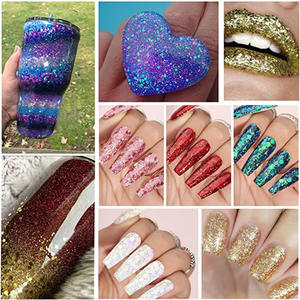 Multicolor 3D Láser Explosión Brillo Nail Art Lentejuelas Comercio exterior Belleza Cáñamo Joyería Aurora Quicksand Flow Effect - Product Image 4