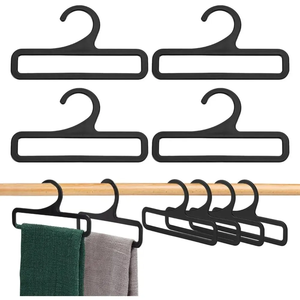Mini-cintre rectangulaire antidérapant épaissi pour châles et écharpes, séchoir en plastique, support de rangement compact pour la maison - Product Image 3