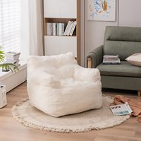Pouf géant moderne monoplace canapé paresseux compressé sol canapé chaise mémoire mousse rempli moelleux loisirs pouf canapé