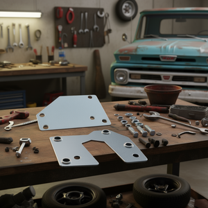 Chevy C10 Pickup Power Steering Mount Bracket <b>Kit</b> D0100HPUE8W 1960-1966 <b>Model</b> - Product Image 2