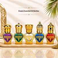 Flacon vaporisateur d'huile de parfum orientale arabe 5 ml en verre électroplaqué, moderne, pour aromathérapie, emballé, fabriqué en Chine