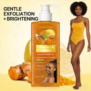 Gel de Ducha Exfoliante con Cúrcuma y Vitamina C, Limpiador Corporal Aclarante 520ml OEM ODM - Product Image 3