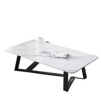 Table basse compacte multifonctionnelle de style italien, légère et luxueuse, en pierre de quartz, moderne, pour la maison, le bureau, le balcon