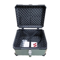 45L Argent. Boîte supérieure d'alliage d'aluminium de boîte de transporteur pour la queue de moto