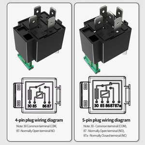 Relais automobile universel LANBOO 12V/24V DC 30A 40A 80A 4 broches 5 broches en fer/plastique/sans isolation avec protection par <span class=keywords><strong>fusible</strong></span> - Product Image 5