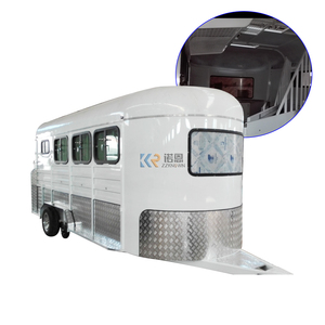 Remorque à chevaux en acier galvanisé à chaud de luxe durable, à deux angles de chargement, avec roues en alliage pour une optimisation maximale de l'espace de chargement pour les courses hippiques - Product Image 1
