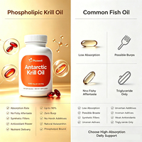 Capsules molles d'huile de krill de l'Antarctique OEM 1000 mg par portion Oméga 3 Phospholipide Astaxanthine Soutien Antioxydant Complément Alimentaire