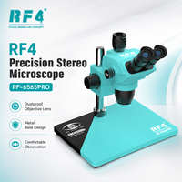Microscope Stéréo HD RF4 6565PRO avec Zoom Mécanique 9 Vitesses et Affichage Synchronisé pour Réparation de Téléphones Mobiles et Composants Électroniques