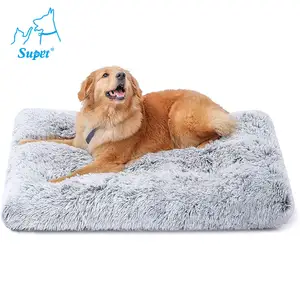 厂家直销大尺寸柔软舒适的狗床板条箱中大型宠物坐垫