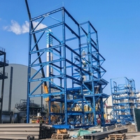 Plateforme d'opération multi-niveaux en acier robuste pour usine chimique, fabrication professionnelle de structures en acier