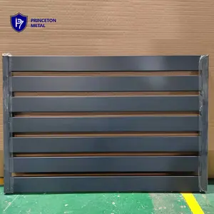 Horizontal Black Modern Metal Garden Fence Privacy Aluminum Fence Panels