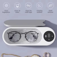 Nettoyeur portable automatique à ultrasons avec affichage numérique pour lunettes, bijoux, pinceaux de maquillage, prothèses dentaires, montres