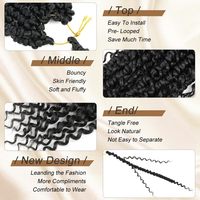 Extensions de cheveux synthétiques tressés pré-bouclés de 14 pouces, style Passion Twist, fausses locks bohèmes, doux, vente en gros