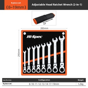 Kit de clés à cliquet et clés à douille métriques flexibles de qualité professionnelle, 22 pièces, personnalisable OEM, pour réparation automobile - Product Image 5