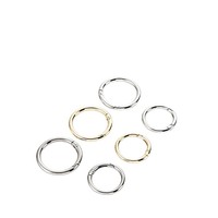 Porte-clés rond à ressort doré clair, mousqueton, anneau en O et ensemble de porte-clés métalliques (lot de 100 pièces), idéal pour les cadeaux promotionnels