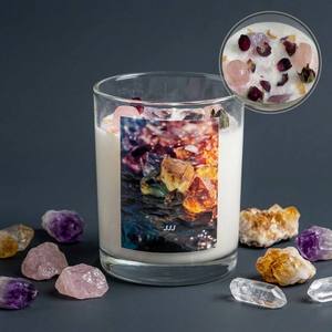 Bougies d'Aromathérapie en Gros Haut de Gamme Faites à la Main en Cire de Soja avec Pierre de Cristal Modernes pour Fêtes, Anniversaires et la Saint-Valentin - Product Image 2
