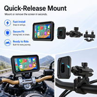 Pantalla de navegación de motocicleta impermeable portátil de 6 pulgadas con CarPlay Android Auto DVR TPMS Soporte Bluetooth Compatible con todos los Moto