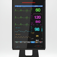 Moniteur patient vétérinaire 15 pouces multiparamètres à écran tactile complet avec ECG, RESP, NIBP, SpO2, TEMP pour clinique vétérinaire