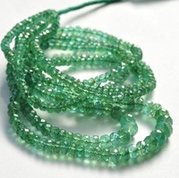 Émeraude zambienne AAA haute qualité naturelle Rondelle forme Micro facettes perles de pierres précieuses en vrac perles de pierre fabrication de bijoux en gros