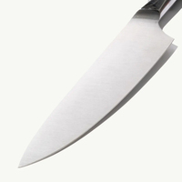 Couteau de Chef en Acier Inoxydable avec Manche en Bois, Design Ambidextre, Lame Longue Durée, Compatible Lave-Vaisselle, Idéal pour la Cuisine, les Restaurants et la Maison