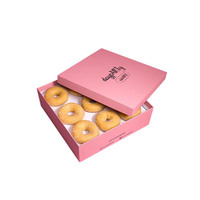 Boîtes d'emballage en papier pour pâtisserie, macaron donut, cupcake, caja, gâteau donut, boîte d'emballage pour aliments