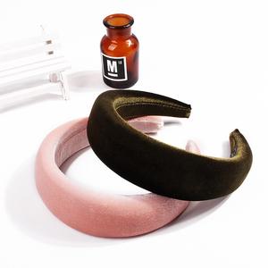 Bandeau en <span class=keywords><strong>velours</strong></span> avec éponge <span class=keywords><strong>épais</strong></span>se, rembourré, pour femmes, 3 tailles de 5cm - Product Image 5