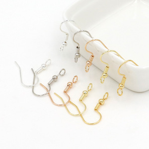 18K Gold Plated Copper Cross Jewelry Ear <b>Hooks</b>, Large Ear <b>Hooks</b>, Curved <b>Earrings</b>, <b>Earring</b> Accessories, DIY Jewelry Accessories - Product Image 2