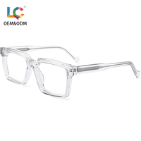 Gafas de Acetato con Montura Óptica Transparente, Modernas, para Hombre y Mujer, Gafas Cuadradas, Anti Luz Azul, Gafas Graduadas
