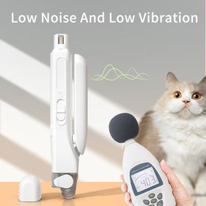 Coupe-ongles électrique à lumière LED 2-en-1 pour chiens Coupe-ongles USB rechargeable pour animaux de compagnie avec petit coupe-ongles en acier inoxydable - Product Image 3