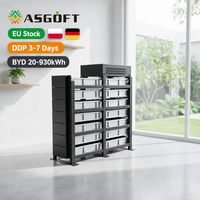 Système de stockage d'énergie haute tension monté sur rack ASGOFT BYD 26kWh 46kWh 60kWh 93kWh 50kWh 100kWh, pack lithium HV, système solaire