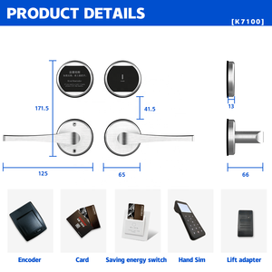 पोर्टेबल होटल शैली दरवाजा सुरक्षित लॉक सुरक्षा यात्रा होटल वाणिज्यिक अपार्टमेंट होटल डिजिटल दरवाजा लॉक - Product Image 4