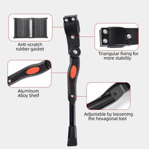 Soporte de bicicleta de 40cm de altura ajustable y soporte lateral universal soporte de bicicleta duradero hecho de aleación de aluminio soporte ajustable - Product Image 5