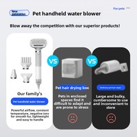 Sèche-cheveux brosse pour animaux de compagnie, chiens et chats, avec soin ionique, moteur haute vitesse, contrôle de la température, outil de nettoyage pour animaux