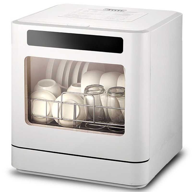 Fully Automatic Intelligent Electric Dishwasher Machine Countertop Home Portable Smart Plastic Restaurant Use 5 Sets Capacity
