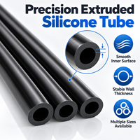 Tube en silicone noir personnalisé, qualité alimentaire, flexible, pour équipement de transformation alimentaire, fabricant OEM