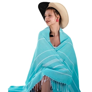 2025 nouveauté luxueux turc été serviettes de plage personnalisé broderie impression surdimensionné couvertures coton - Product Image 4