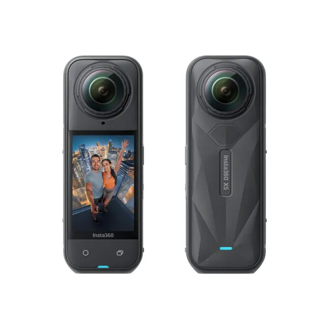 Insta360 X5 Motorcycle Bundle Waterproof 4K 360 Degree Action Camera Rugged Replaceable Lens Audio Stabilization CCD MOS MicroSD